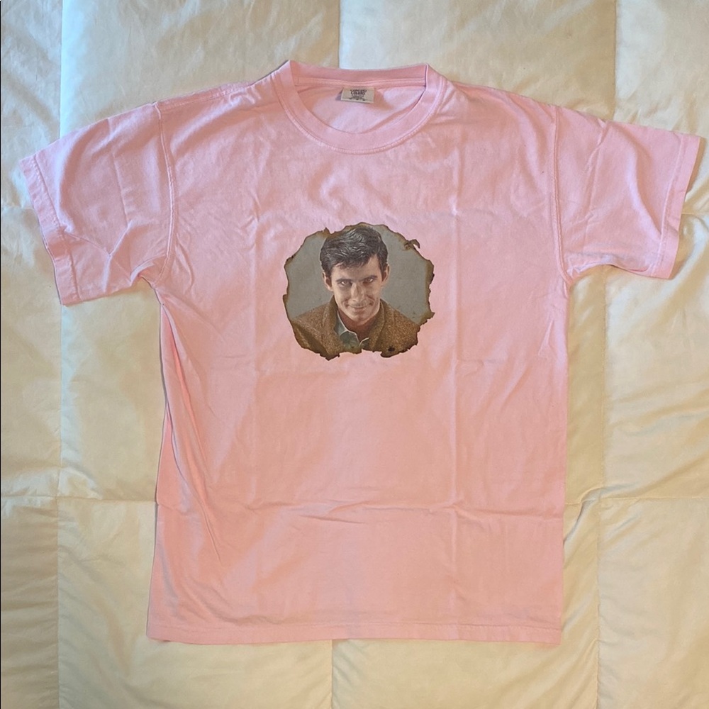 Comfort Colors Custom Colorized Norman Bates Pink Short Sleeve Tee